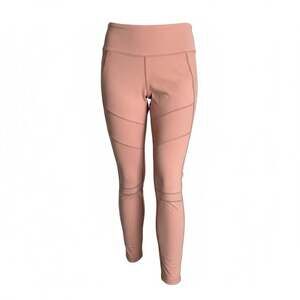 NEW Zella Moto Ribbed High Waist Ankle Leggings - Purple Taupe - Large